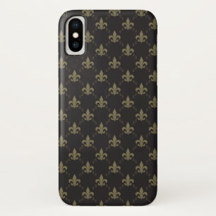 Luxus Black Gold Lilie Muster Case-Mate iPhone Hülle