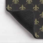 Luxus Black Gold Lilie Muster Mousepad (Ecke)