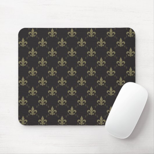 Luxus Black Gold Lilie Muster Mousepad (Mit Mouse)