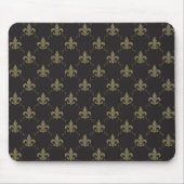 Luxus Black Gold Lilie Muster Mousepad (Vorne)