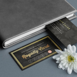 Luxus Black Gold Makeup Schönheitssalon Loyalität Treuekarte