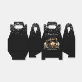 Luxus Black Gold mexikanischer Stil Quinceñera Geschenkschachtel (Ungefaltet)