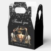 Luxus Black Gold mexikanischer Stil Quinceñera Geschenkschachtel (Geöffnet)