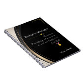 Luxus Black & Gold Personalisiert Notizblock (Rechte Seite)