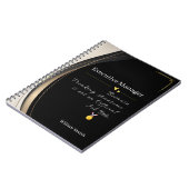 Luxus Black & Gold Personalisiert Notizblock (Linke Seite)