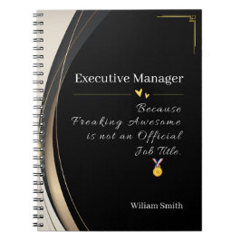 Luxus Black & Gold Personalisiert Notizblock