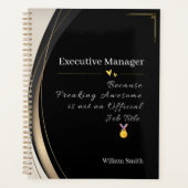 Luxus Black & Gold Personalisiert Planer (Vorderseite)