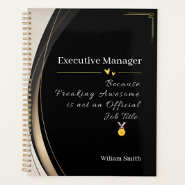 Luxus Black & Gold Personalisiert Planer