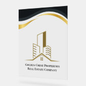 Luxus Black & Gold Personalisiert Real Anwesen Acrylschild