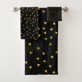 Luxus Black Gold Premium Modern Einfach Badhandtuch Set