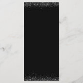 Luxus Black Gold Quinceñera Menükarte (Rückseite)