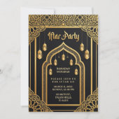 Luxus Black Gold Ramadan Iftar  Einladung (Vorderseite)