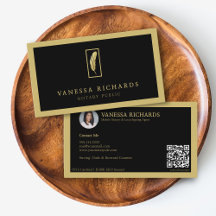 Luxus Black & Gold Scannable QR Mobile Notary