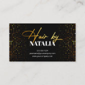 Luxus Black Gold Sparkle Friseur Rabattkarte (Rückseite)
