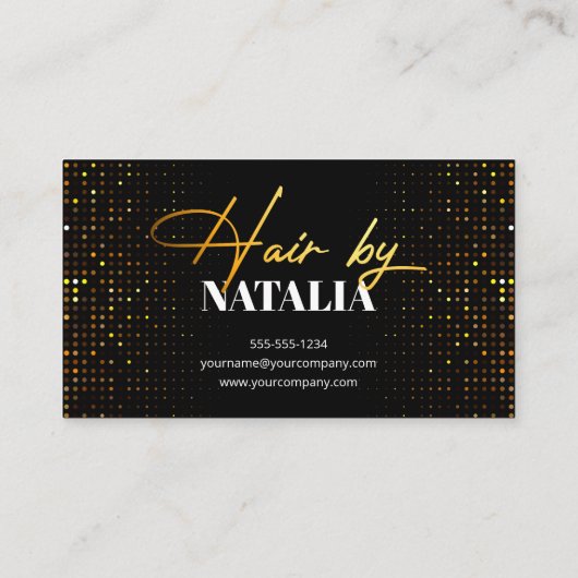 Luxus Black Gold Sparkle Friseur Rabattkarte (Rückseite)