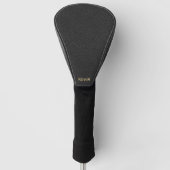 Luxus Black Imitate Leather Gold Monogram Golf Headcover (Vorderseite)