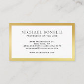 Luxus Black Leather Gold Label Unternehmen Visitenkarte (Rückseite)