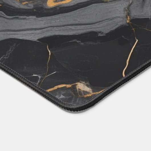 Luxus Black Marble Desk Mat Schreibtischunterlage (Ecke)