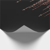 Luxus Black Rose Gold Funkelnd Glitzer Fringe Geschenkpapier (Ecke)