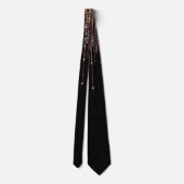 Luxus Black Rose Gold Funkelnd Glitzer Fringe Krawatte (Rückseite)