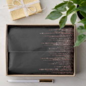 Luxus Black Rose Gold Funkelnd Glitzer Fringe Seidenpapier (Geschenk)
