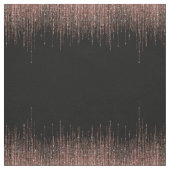 Luxus Black Rose Gold Funkelnd Glitzer Fringe Stoff (Muster)
