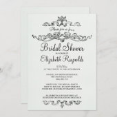 Luxus Black & White Bridal Dusche Einladungen (Vorne/Hinten)