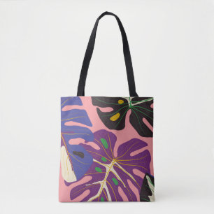 Luxus-Blatt Art Deco Tapete. Naturhintergrund. Tasche