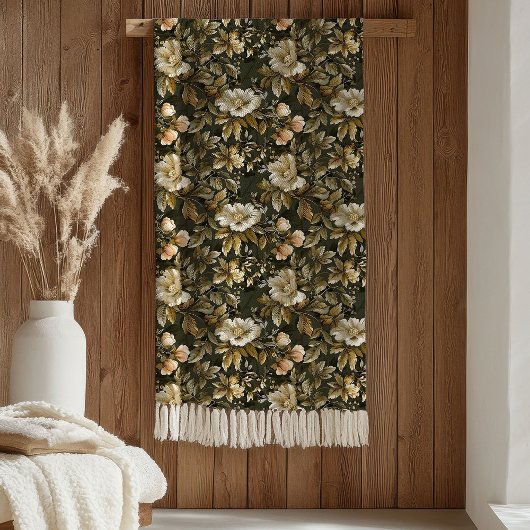 Luxus-Blattdecke Elegante Grün-Gold-Töne Fleecedecke