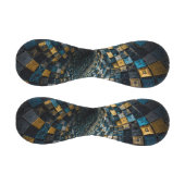 Luxus Blau Gold Geometrischer Vortex Baseball (Paneele)