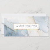 Luxus-Blau-Gold-Marmor-QR-Code-Geschenkgutschein (Vorderseite)