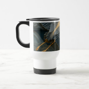 Luxus-Blau-Gold-Marmor-Wellentravel-Mug – Elegant  Reisebecher