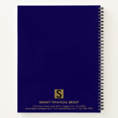Luxus-Blau-Gold-Professionelles-Geschenk Notizbuch (Rückseite)
