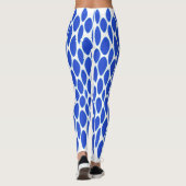 Luxus-Blau-Python-Hautmuster Leggings (Rückseite)