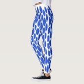 Luxus-Blau-Python-Hautmuster Leggings (Links)