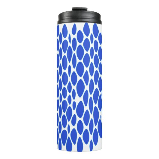Luxus-Blau-Python-Hautmuster Thermosbecher (Vorderseite)