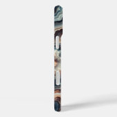 Luxus-Blau- und Bernstein-Achat-Handyhülle - Kompl Case-Mate iPhone Hülle (Rückseite / Rechts)