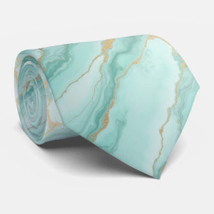 Luxus-Blau und Gold-Marmor Fluid Art Muster Hals Krawatte