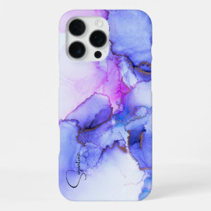 Luxus- blauvioletter Alkohol-Tinte-Marphone-Hülle iPhone 16 Pro Max Hülle