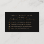 Luxus Blossom Abalone Muschel und Gold Visitenkarte (Rückseite)