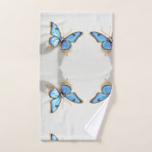 Luxus Blue Butterfly Design Badhandtuch Set (Handtuch)