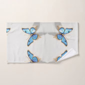 Luxus Blue Butterfly Design Badhandtuch Set (Handtuch)