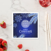 Luxus Blue Company Weihnachts-Logo Serviette (Beispiel)