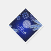 Luxus Blue Company Weihnachts-Logo Serviette (Ecke)