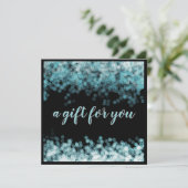 Luxus Blue Sparkle Salon Geschenkgutschein Feiertagskarte (Stehend Vorderseite)