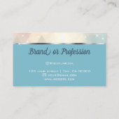 Luxus Blue Triangle Pattern Glitzer Shiny Stars Visitenkarte (Rückseite)