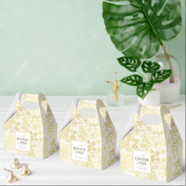 Luxus Blüh Chic Winter White and Gold Hochzeit Geschenkschachtel