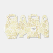 Luxus Blüh Chic Winter White and Gold Hochzeit Geschenkschachtel (Ungefaltet)