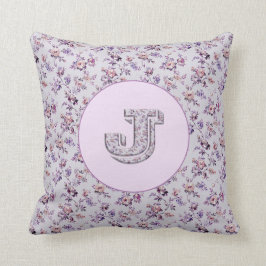 Luxus-Blume Monogram J Kissen