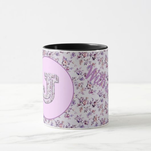 Luxus-Blume Monogram J Tasse (Zentrum)
